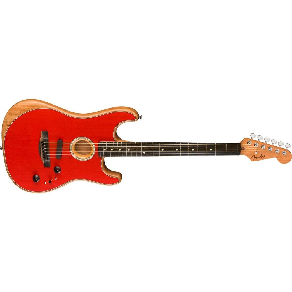 Fender American Acoustasonic Stratocaster Guitar dakota red **Made in USA** - Picture 4 of 15